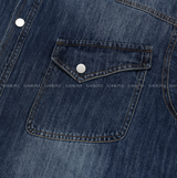 Our Western Overfit Two Pocket Denim Shirt
