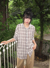 [unisex] Delice Vintage Check Long Sleeve Shirt