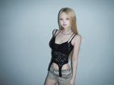 alone eyelet camo shorts