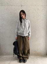 ミロハイネックフードウールニットカーディガン