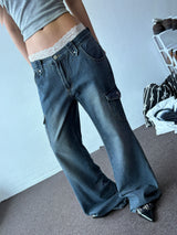 Semi Heart Side Cargo Loose Bootcut Pants 3color