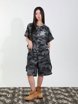 タフベアカモハーフパンツ (BLACK)