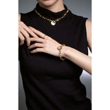Round Toggle Gold Necklace