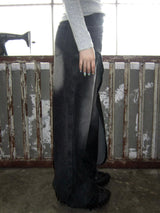 Wrap washing wide denim-PT