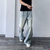 Washed Fade Wide Jeans