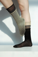 glitter sheer socks set