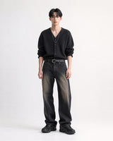 (UNISEX) Knitted V-Neck Cardigan