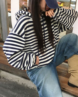 フィクションストライプパーカー