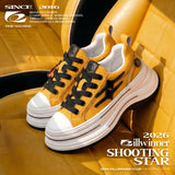 KILLWINNER away from the fire series canvas shoes yellow 7cm height thick-soled casual shoes couple model