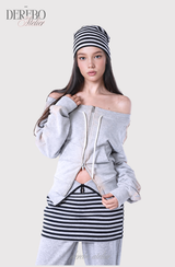 Gradient Off-Shoulder Zip-Up (TOP)