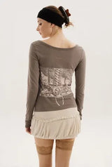 Silhouette tee - charcoal