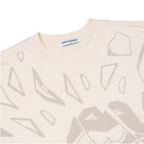 DCxRS ブレーキングプリントTシャツ クリーム