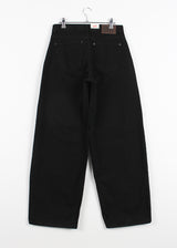 DEEP BLACK LOW WIDE PANTS