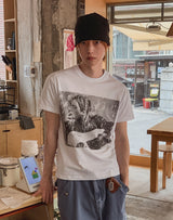 Grunge Vintage Photo Print Short Sleeve T-shirt