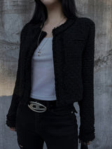 cropped tweed jacket (2color)