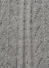Ribbon sleeveless knit_gray