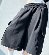 ベーシックカーゴバミューダスウェットパンツ🩶🖤 - 2 カラーズ