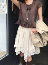 ソフニーシフォンフリルリボンbl