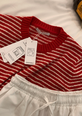 Slow Boucle Striped Short Sleeve Knit / 5 colors