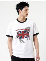 エッセンシャルスタンダードショートスリーブリンガーTシャツユニオンホース ホワイト