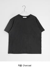 [unisex] Suzuna Basic Color Matching Roll-Up Short Sleeve Tee
