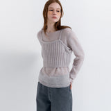 Bustier Knit Set Gray