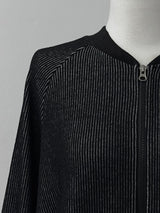 ペアウールストライプジップアップ (unisex)