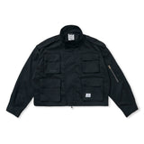 S56 オーバーサイズクロップミリタリージャケット BLACK
