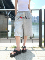 Y2K イーズレタリングバミューダパンツ (Gray)