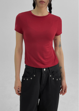 [MADE] ダビパテンセルラウンド半袖Tシャツ (Tencel 92%)