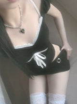 ハッケンリボンレーストップ (black)