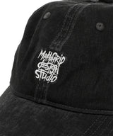 VINTAGE WASHED SLASH LOGO BALL CAP_CHARCOAL