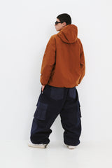SMOOTH HOODED JACKET CARAMEL