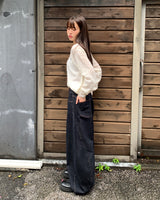 [MADE] ルードセイントジーンデニムステッチバルーンフィットワイドロングパンツ