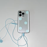 [MADE] [+MagSafe] ポルカ レース スマホケース ミント (clear jelly hard)
