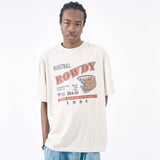 ロウディ バスケットボール リーグ Tシャツ_オートミール
