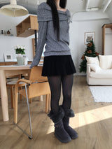 ステイバックルニットTシャツ