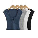 Sienna Ribbed Ribbon Crop Knit Top 231646451