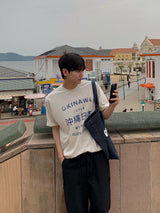 Okinawa ヴィンテージグラフィック半袖Tシャツ