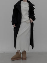 Cozy Lace Knit Long Skirt