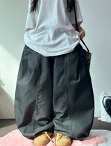 FORMAL CAVE FRONT PLEAT DENIM STRING BALLOON PANTS 💙🩶🖤 - 3 COLORS