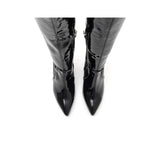 New Thigh High Boots Heel(Glossy Black)
