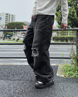 ブエン ディストレスト フレア デニム パンツ