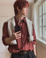 Croven Check Long Sleeve Crop Shirt