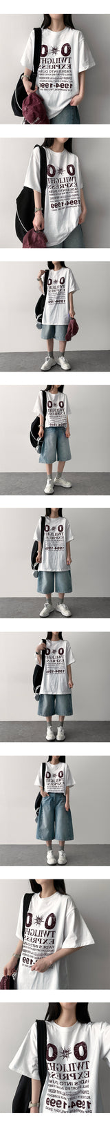 Double box fit short-sleeved T-shirt