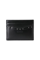 Classic stud card holder - black 