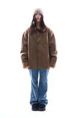 Lux eco fleece leather mustang