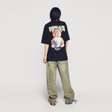 24FW ワールドワイドグローブベアアートワーク半袖Tシャツ (OVERSEAS EXCLUSIVE) ブラック