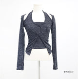 Raqueen Halter Team Knit T-Shirt