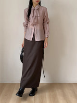 Lucia Tie See-through Blouse